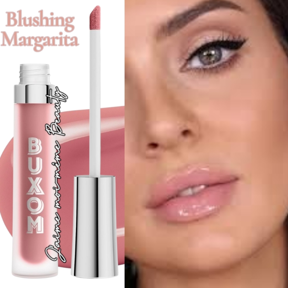 Buxom Plumping Lip Cream (Liquid Lipstick) Blushing Margarita (Soft Rose Pink)